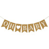 Баннер из мешковины Oh Baby для украшения детского душа и вечеринки с определением пола