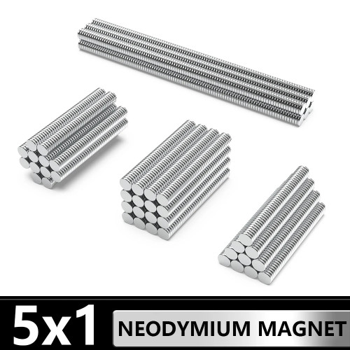 Суперсильный круглый магнит 5X1 мм Мощные магниты для холодильника, DIY, здания, научных, поделок, обучения и офисных магнитов