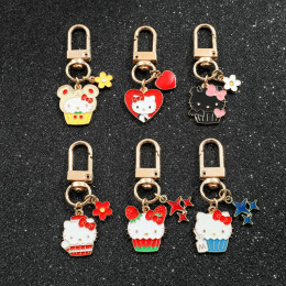 Брелок с подвеской Hello Kitty для женщин и девушек, милый подарок на день рождения, свадьбу, вечеринку, для фанатов Sanrio