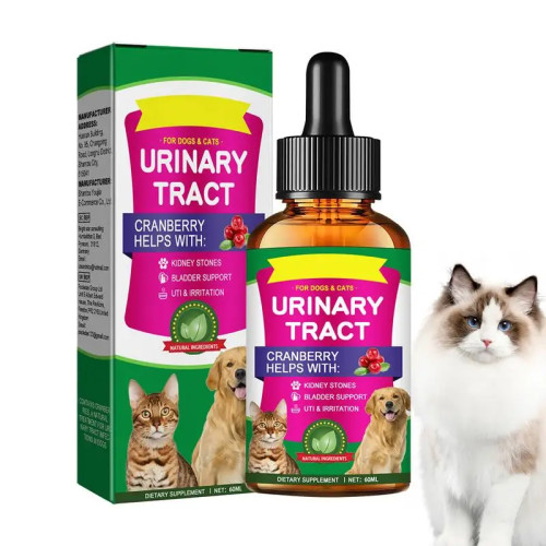 Pet UTI 60 мл мощные капли для кошачьего пузыря для ухода за мочевыми трактами многофункциональная клюквенная собака и кошка UTI