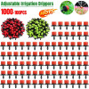1000-100 шт. регулируемые капельницы для орошения, разбрызгиватели, 8 отверстий, садовые капельницы для растений в горшках, головка для полива, система орошения