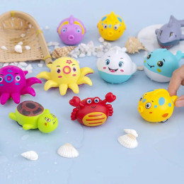 7 шт., мультяшные животные, черепаха, краб, рыба, автомобиль с откатным механизмом, детские сувениры на день рождения, детский душ, пиньята, наполнители, подарок на Хэллоуин