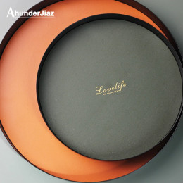 Ahunderjiaz-Round Лоток для хранения, Косметика для гостиной, Настольный лоток для хранения, Тарелка для ювелирных изделий, Домашний Декор