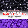 DMC 447 цветов, оптовая продажа, круглые/квадратные сверла, фотоалмазная живопись 5D «сделай сам», распродажа, полный камень, бисер, аксессуары по номерам