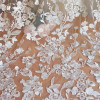 Вышитая кружевная ткань высокой плотности, вискоза, цветок растения, аксессуары для свадебного платья своими руками, свадебная ткань, RS4080