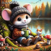 Алмазная картина Evershine Mouse, белка, животное, мультяшная картина из страз, алмазная мозаика, озеро, дерево, принадлежности для рукоделия, настенное искусство