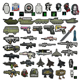 Новый рюкзак 3D PVC M416 Q Edition с резиновой повязкой для оружия, коллекция Morale, розовый SR 25, военные нашивки на липучке для одежды