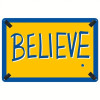 Металлический знак Believe, мотивационный Настенный декор 12x8 для фанатов Ted Lasso