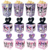 6/12 шт. Sanrio Kuromi, декор для дня рождения, коробки для конфет, подарочная коробка для закусок, бумажный пакет для попкорна, детские сувениры на день рождения для девочек, товары для вечеринок