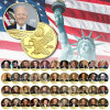 Памятные монеты всех 46 президентов США, полный набор, цветные позолоченные монеты, сувенирный подарок для отца, коллекция