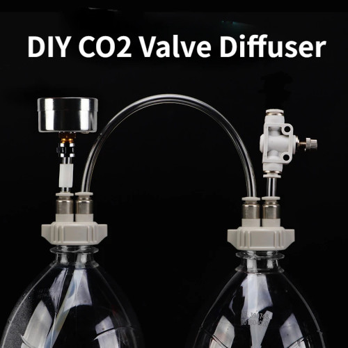 DIY CO2 клапан диффузор поставки аквариума аквариум вода трава самодельный генератор углекислого газа комплект с устройством потока воздуха под давлением