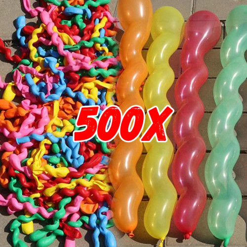 100-500 шт. латексные спиральные длинные воздушные шары, многоцветные уникальные поворотные спиральные латексные шары для свадьбы, дня рождения, праздничного украшения для вечеринки