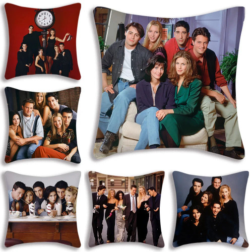 TV Series F-Friends наволочки мультяшный Диванный декоративный домашний двухсторонний принт короткая плюшевая Милая наволочка для подушки