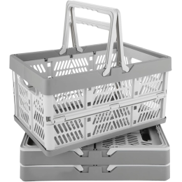 Складная корзина для покупок Ящики для хранения Многоразовые пластиковые корзины для покупок для продуктов Складные ящики для хранения с ручками