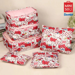 MINISO Sanrio коробка для хранения Kawaii дорожная водонепроницаемая сумка для хранения одежды шляпа макияж нижнее белье домашняя организация милая складная коробка