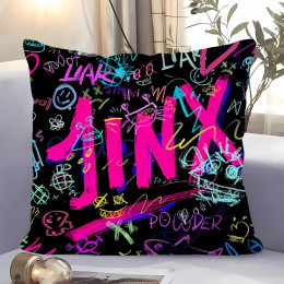 Arcane League of Legends Jinx модный чехол для подушки украшение гостиная диван подушка домашний декор короткая плюшевая мягкая наволочка