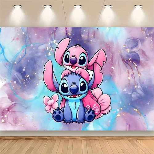 Накладной фон Stitch Dreamy Nebula · Креативный декор для вечеринки, гобелен, украшение для спальни, детской комнаты