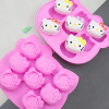 Силиконовая форма MINISO Sanrio в виде головы котенка кошки, форма для шоколада, необычные конфеты для торта, домашние Формы для выпечки