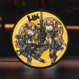Тактическая нашивка Girls Frontline UMP 9 и UMP 45, страйкбольная моральная нашивка HK, вышитые нашивки с крючками для одежды и наклеек на рюкзак