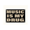 MUSIC IS MY DRUG Забавный флаг Общежитие Семейный настенный баннер 3x5ft 2x3ft Активный отдых на свежем воздухе Атмосфера Гобелен Декор