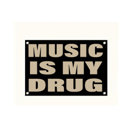 MUSIC IS MY DRUG Забавный флаг Общежитие Семейный настенный баннер 3x5ft 2x3ft Активный отдых на свежем воздухе Атмосфера Гобелен Декор