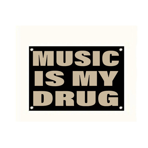 MUSIC IS MY DRUG Забавный флаг Общежитие Семейный настенный баннер 3x5ft 2x3ft Активный отдых на свежем воздухе Атмосфера Гобелен Декор