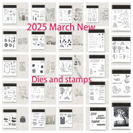 2025march новый лист трава цветок животное металлические трафареты штампы DIY тисненый шаблон ручной работы фотоальбом дневник с днем рождения