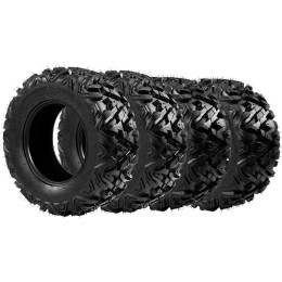 Полный комплект из 4-х вездеходных шин для квадроциклов UTV 25x8-12 спереди и 25x10-12 сзади, бескамерные 6PR