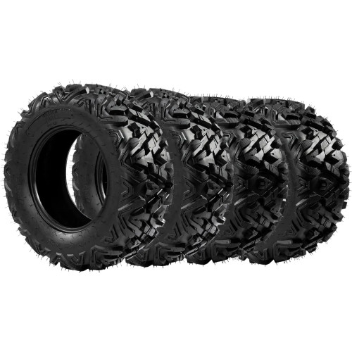Полный комплект из 4-х вездеходных шин для квадроциклов UTV 25x8-12 спереди и 25x10-12 сзади, бескамерные 6PR