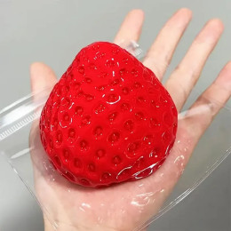 Большая клубничная мягкая игрушка Taba Kawaii, красные, розовые Squishies, игрушка-непоседа, фрукты, овощи, мягкая игрушка в подарок на день рождения для девочек