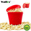 Силиконовый контейнер для попкорна WALFOS FOOD GRADE, силиконовое ведро для попкорна для микроволновой печи «сделай сам», как показано на телевизоре