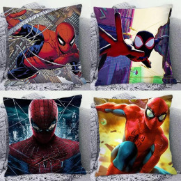 Подушка «Человек-паук» Мстители Marvel, диван для гостиной, супер мягкий чехол для подушки, подходит для украшения дома, комнаты, детский подарок