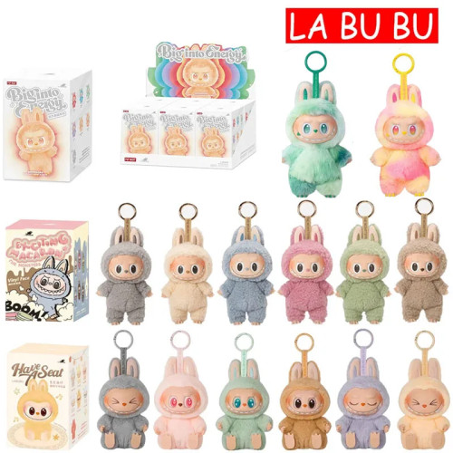 Плюшевая кукла Monster Rainbow Labubu, слепая коробка серии Macaron Kawaii Labubu, кулон, подарок на день рождения, Китай, высокое качество, реплика