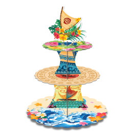 3-уровневая подставка для торта Moana Sailing Adventure Party, детская стойка для дня рождения, десерта, кексов, подставка для детского душа, вечерние подносы для торта, декор