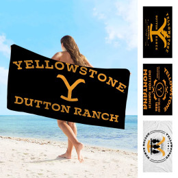 Двухслойное полотенце Yellowstone, пляжное полотенце из микрофибры, быстросохнущее мягкое полотенце для йоги, бассейна, курорта, альпинизма