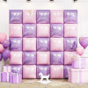 25 штук розовой стены из воздушных шаров для украшения вечеринки, квадратные двусторонние воздушные шары из алюминиевой фольги, воздушные шары ярко-пурпуристо-розового цвета