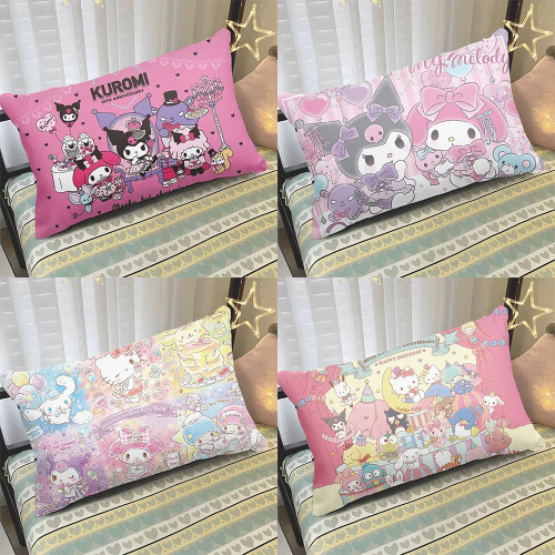 Мультяшная наволочка Sanrio, милая наволочка Kuromi с изображением собаки корицы, наволочка для дивана, наволочка для кровати, украшение для дома