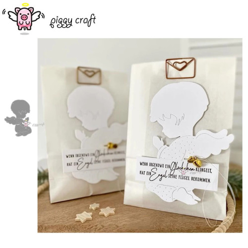 Piggy Craft металлические штампы для резки, форма для резки, крылья ангела, детский нож для скрапбукинга, нож для рукоделия, лезвие, трафареты, штампы