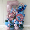 Disney Stitch украшения для дня рождения 32 дюйма розовый воздушный шар из фольги с номером детский фон на день рождения для мальчиков и девочек игрушки подарки