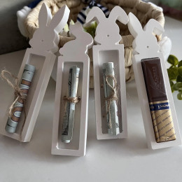 Пасхальный шоколад, подарочная коробка, силиконовая форма, подставка для кролика, держатель для шоколада, гипсовая форма, подарочный держатель для денег, формы для литья