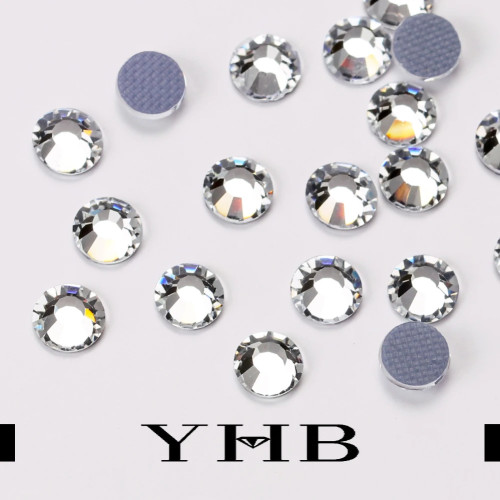 YHB Высокое качество белый шелк Mocca Flatback исправление стразы для обуви сумки ткань украшения одежды DiY ювелирные аксессуары