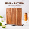 Acacia Wood Magnetic Knife Block Simple Modern Kitchen Storage Knife Holder with Strong Magnets for Knives and Utensils