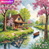 Momoart Bear Алмазная мозаика животное полная круглая алмазная живопись лунная вышивка Новое поступление ручная работа хобби