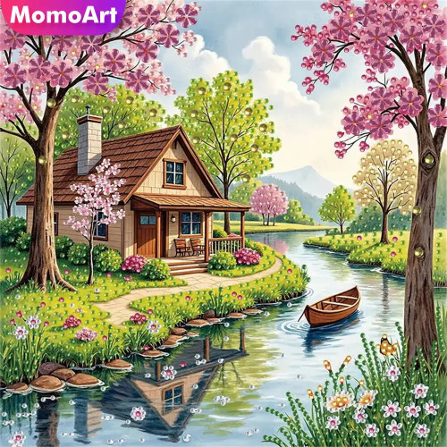Momoart Bear Алмазная мозаика животное полная круглая алмазная живопись лунная вышивка Новое поступление ручная работа хобби