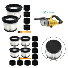1 комплект для DEWALT DCV5011H, фильтрующий элемент, подходит для модели DCV501, 20 В, зарядный пылесос, моющиеся фильтры