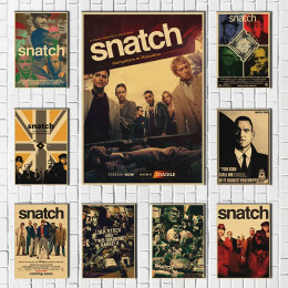 Настенный плакат из крафт-бумаги Snatch, классический фильм, простой принт, домашняя декоративная картина