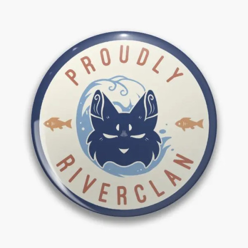 Мягкая булавка для лацкана Riverclan Pride, булавка для лацкана, милый декоративный воротник для любителей мультфильмов, модная металлическая подарочная забавная брошь для одежды
