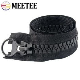 Meetee 20 #60/75/80/100/150/200 см очень большая полимерная молния с открытым концом для пуховой куртки пальто карман молния слайдер AP547