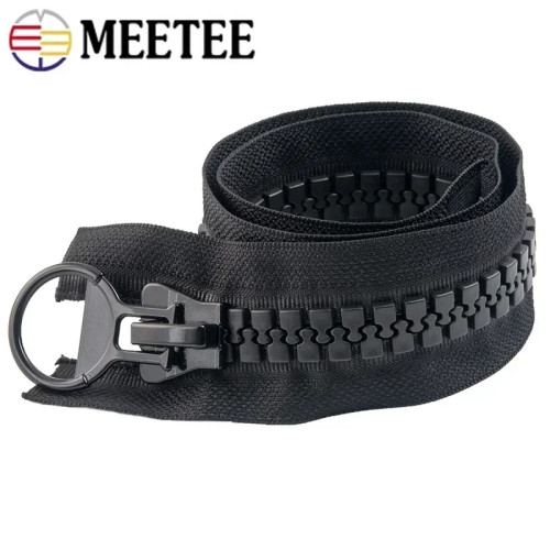 Meetee 20 #60/75/80/100/150/200 см очень большая полимерная молния с открытым концом для пуховой куртки пальто карман молния слайдер AP547