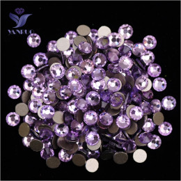 YANRUO 2058NoHF SS16 SS20 фиолетовый клей на стекле DIY поделки с плоской задней частью без исправления стразы кристаллы для обуви